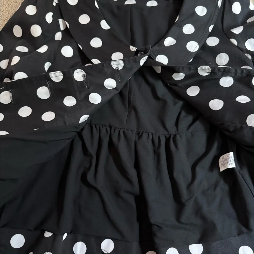Betsey Johnson Black and White Polka Dot Jacket - Picture 4 of 5